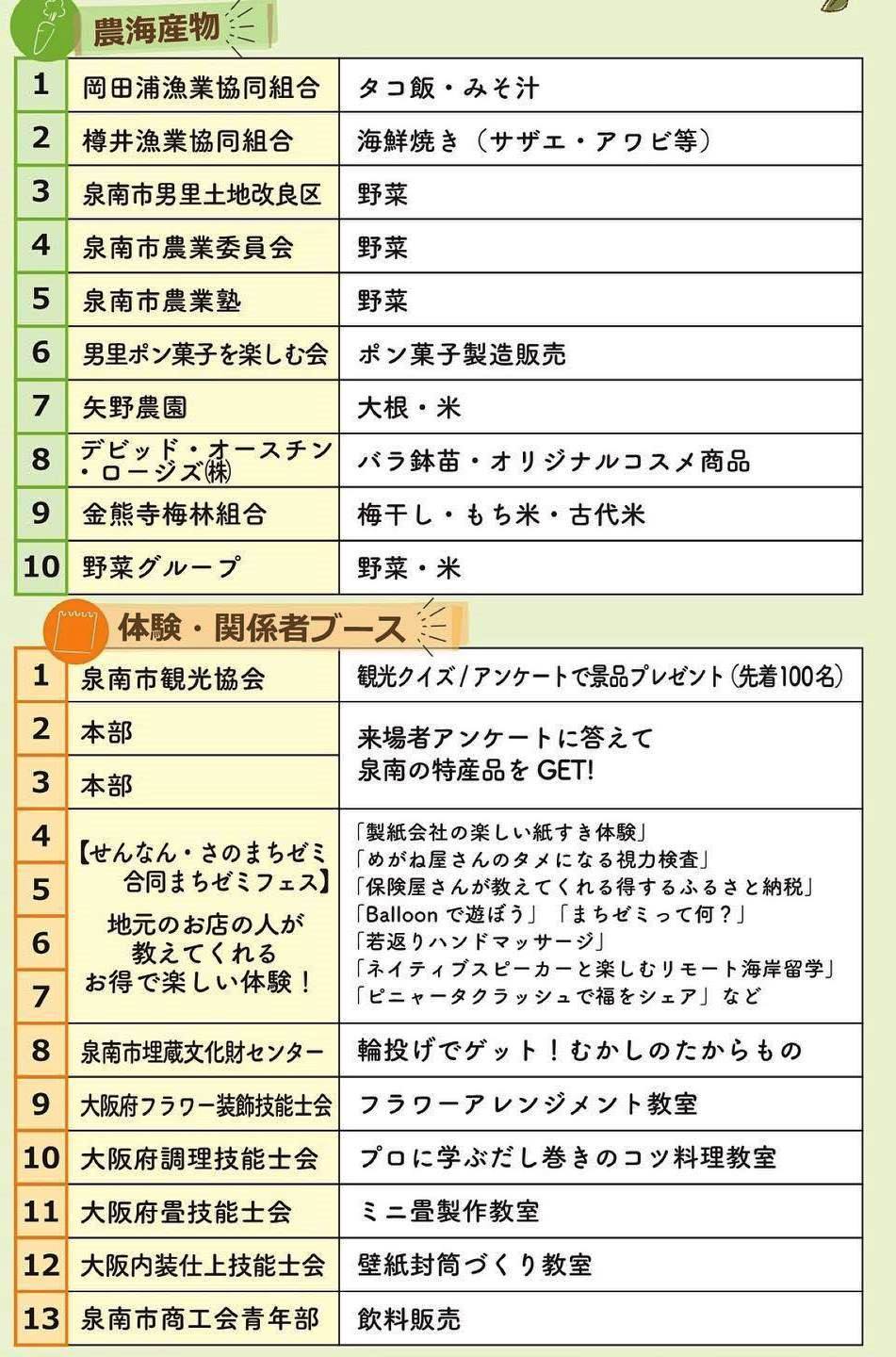 11月15日 日 泉南まるごとフェスティバル 終了しました 恋するせんなん